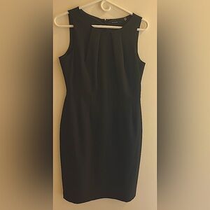 2/$60 Tahari Alina Classic Black Suit Dress with Chest Pleats - 8